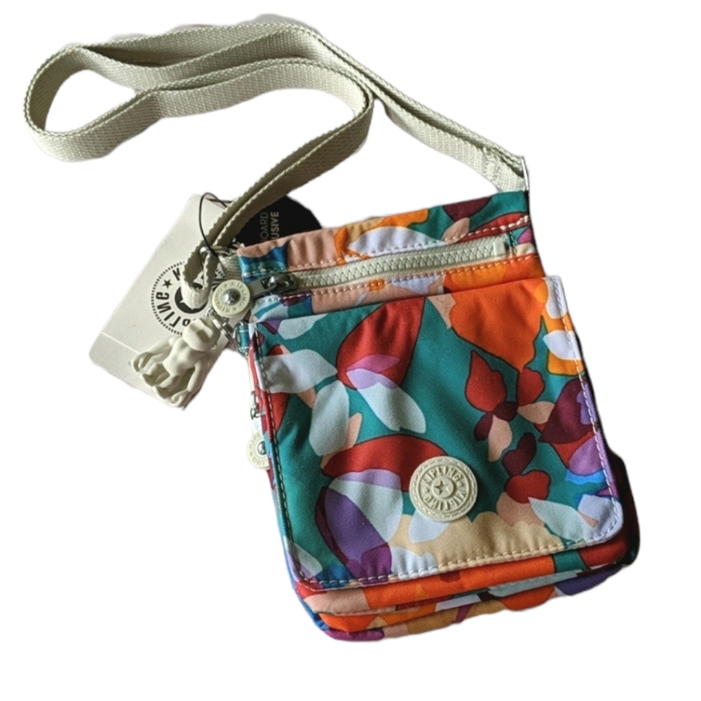 Kipling, Sunday Floral , Multicolor compact crossbody.